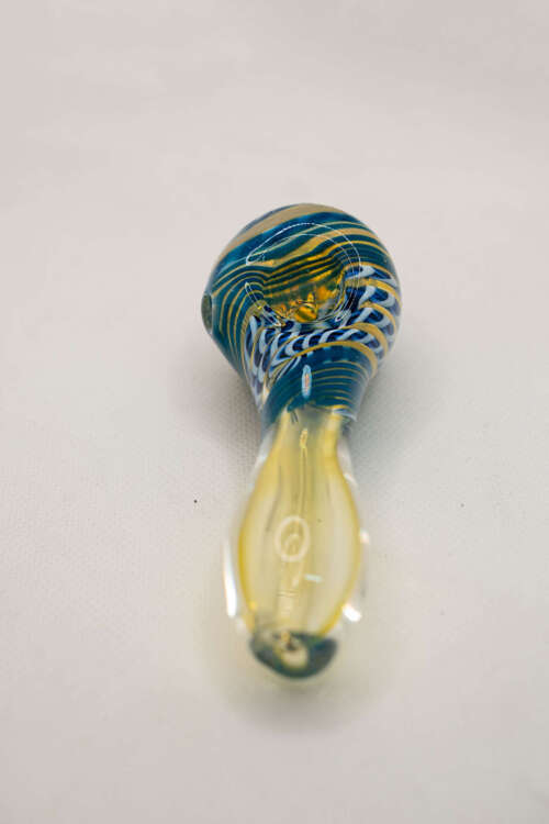 Blue Swirl Glass Pipe