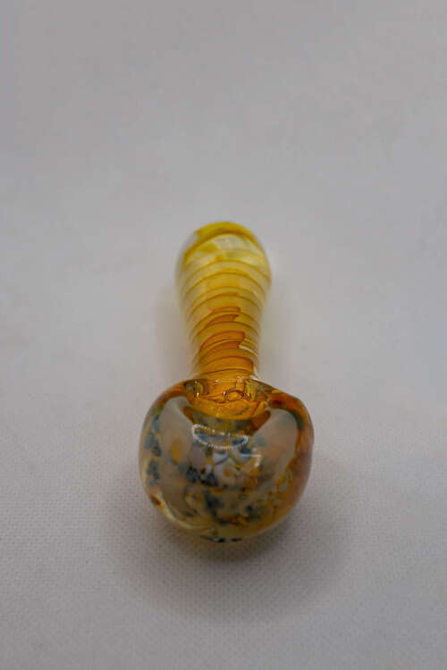 Yellow Swirl Glass Pipe