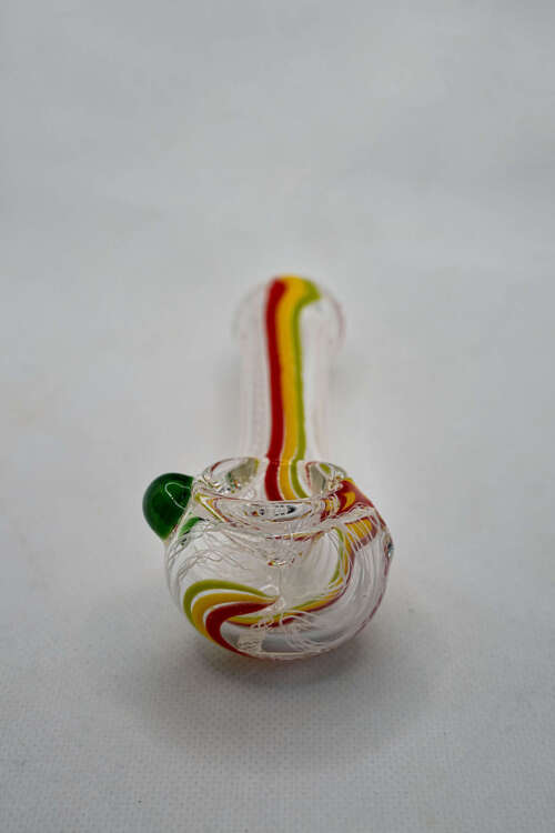 3 Color Striped Glass Pipe